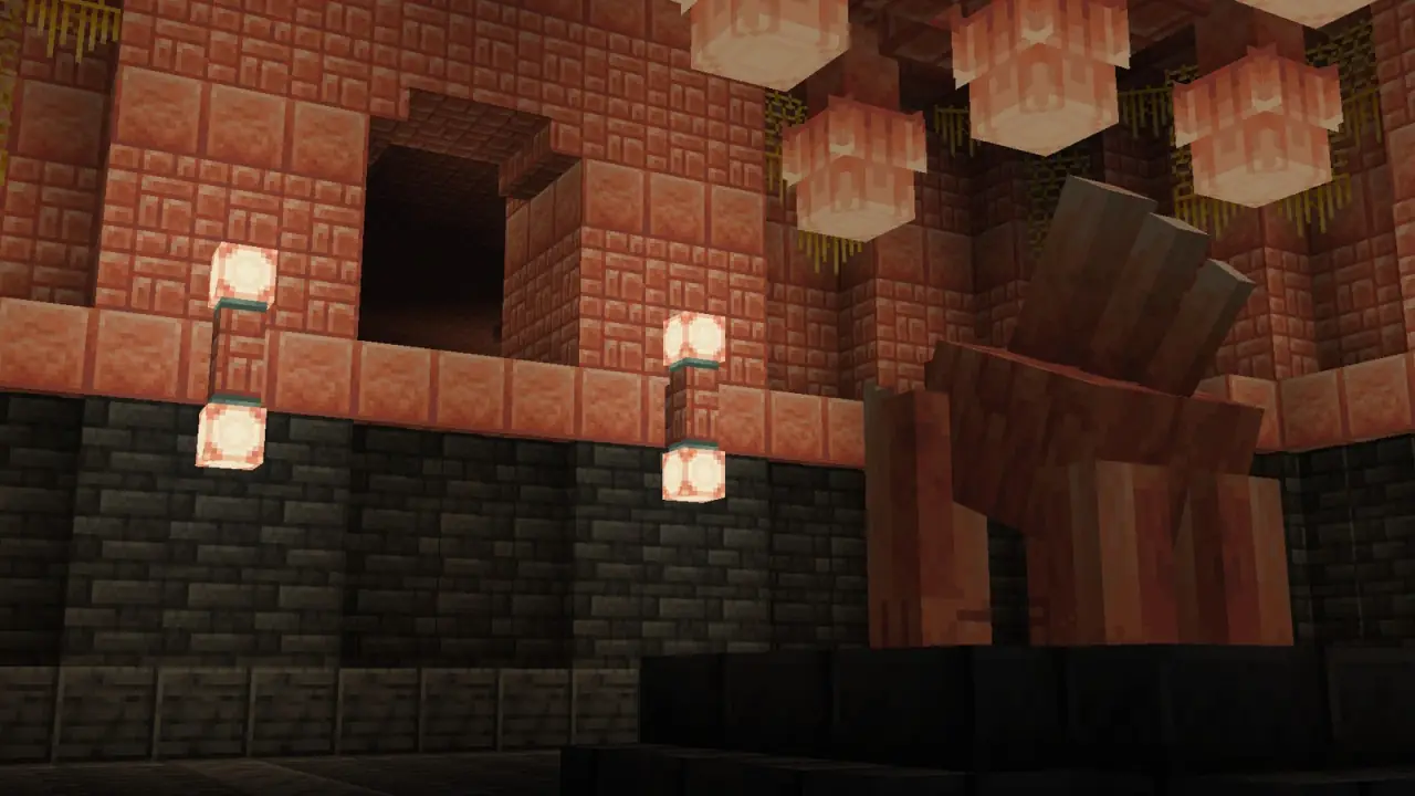 Salt bricks and lamps in a pink salt cave
